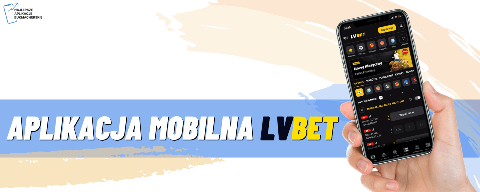 Aplikacja mobilna legalnego bukmachera LVbet