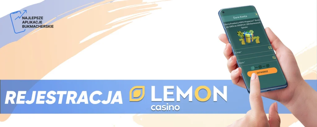 Rejestracja w aplikacji mobilnej Lemon Casino