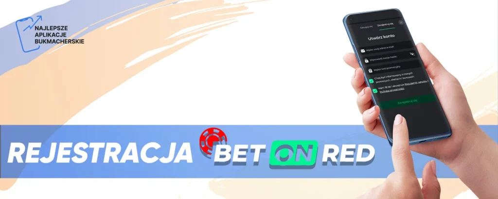 Rejestracja w aplikacji mobilnej BetOnRed Casino